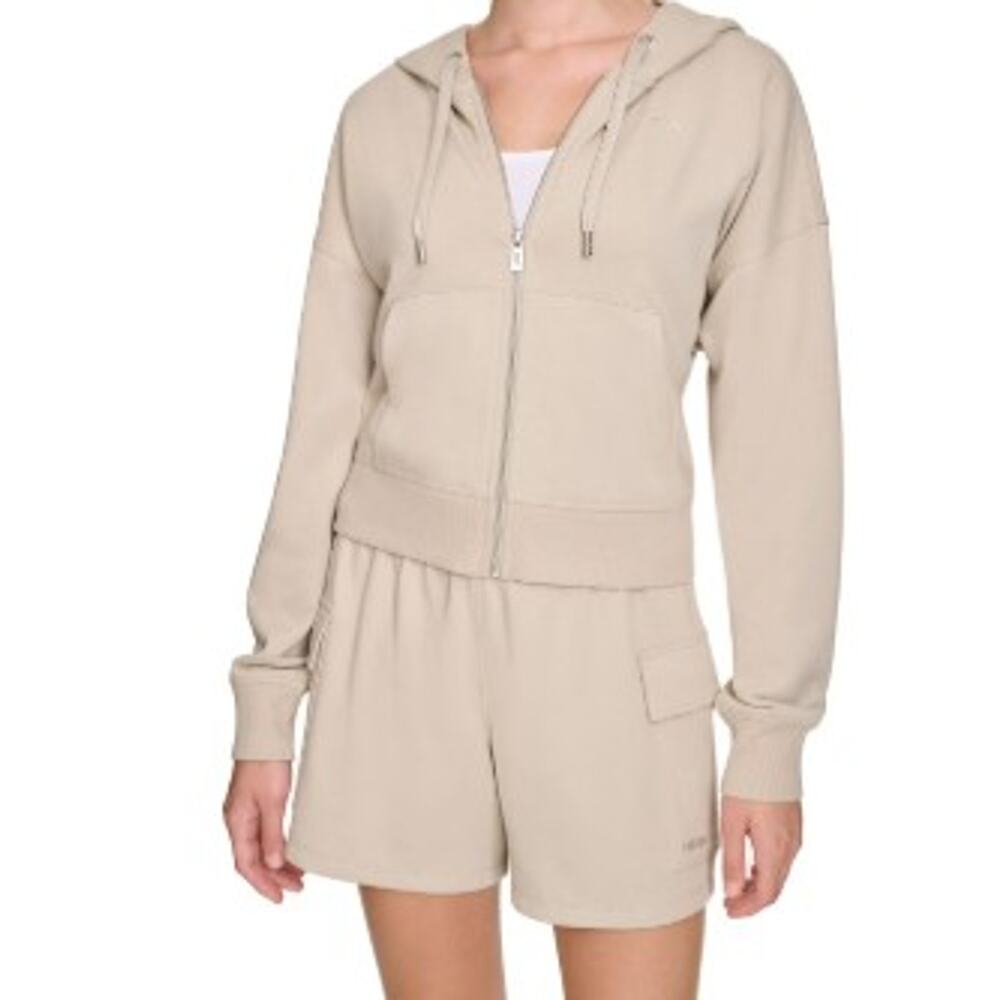 DKNY Women's Terry Zip Front Jacket PBL Size S
